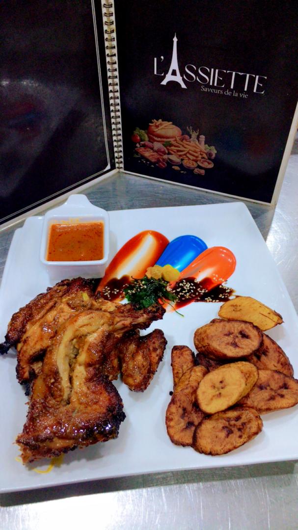 Demi-poulet grillé à la Turc